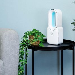 Ventilador de mesa sin aspas, recargable usb, 3 velocidades 12,4 x 9 x 30 cm Ventilador de mesa sin aspas, recargable usb, 3 velocidades 12,4 x 9 x 30 cm
