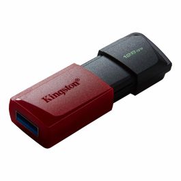 Kingston DataTraveler Exodia M Pendrive USB 3.2 Gen 1 128GB Negro/Rojo, con Tapa Deslizante y Anilla para Llavero