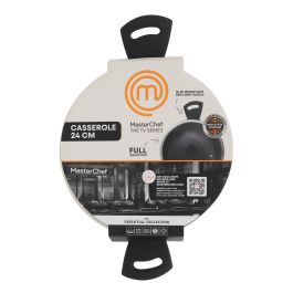 Cacerola con Tapa de Vidrio, Aluminio Forjado 2.8 mm, 24 cm (4 Unidades)