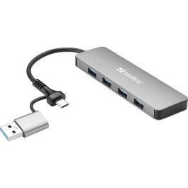 Sandberg Hub de Aluminio Compacto que Amplía 4 Puertos USB 3.0 para Ordenadores USB-C y USB-A, Plug & Play Precio: 25.4999998. SKU: B16N66S4J5