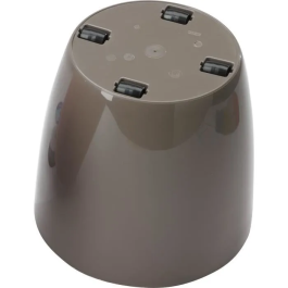 Garden Id 01602707 Maceta brillante Taupe Brillante con ruedas, aspecto cerámico, impermeable, 35 x 32 cm