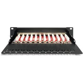 Digitus Panel de Conexión Cat.6A Apantallado, 12 Puertos 1U, 10", Negro