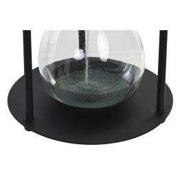 DKD Home Decor Reloj De Arena Colonial Negro Verde Metal Cristal 10.5 x 18.5 x 10.5 cm (2 Unidades)