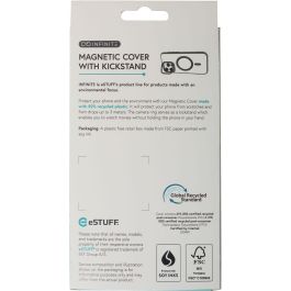 eSTUFF iPhone 16 Plus INFINITE HELSINKI Magnetic Stand Cover - Black - 86% recycled Plastic eSTUFF iPhone 16 Plus INFINITE HELSINKI Magnetic Stand Cover - Black - 86% recycled Plastic
