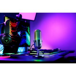 Razer Seiren V3 Chroma Micrófono para tableta, Supercardioide, USB-C, Negro, Plug and Play, con retroiluminación LED