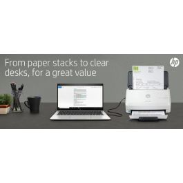 HP 6FW06A ScanJet Pro 2000 S2 Escáner Documental ADF Doble Cara 35ppm/70ipm, 50 Hojas, USB 3.0, 3500 pág/día