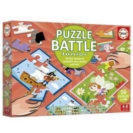 EDUCA AUC1740506778393 Puzzle Battle Jr Fantasy - 16 Puzzles Temática Fantasía para Niños a partir de 4 Años