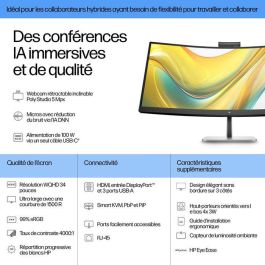 HP 534pm Monitor de Conferencias USB-C WQHD de 34 pulgadas Series 5 Pro con IA para Reuniones sin Distracciones y Pantalla Ultra Ancha