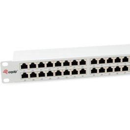 Equip Patchpanel 48x RJ45 Cat6A 19" FTP 1HE Premium hellgrau
