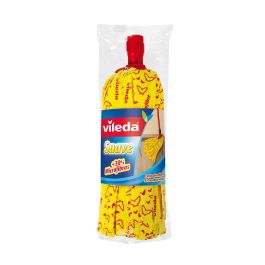 Vileda Recambio Fregona Suave Universal con Microfibras, Alta Absorción, Cabezal Limpia-Rincones, Amarilla