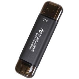 Transcend ESD310C - SSD Externo Portátil 2TB USB 3.2 Gen 2 (10Gbps) Tipo C/A, 1050 MB/s, Negro