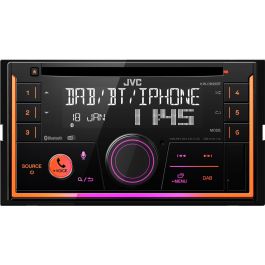 JVC KW-DB95BT Autorradio 2 DIN Negro con Bluetooth, USB, Reproductor CD y compatibilidad Amazon Alexa
