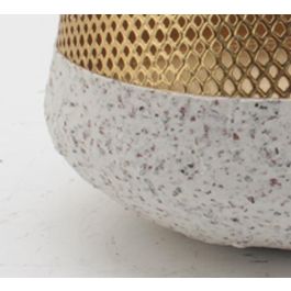 DKD Home Decor Jarrón Moderno Dorado Gris 25.5 x 48.5 x 25.5 cm