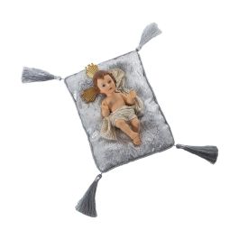 Figura Decorativa Alexandra House Living Plateado Plástico 12 x 15 x 23 cm Cojín Niño Jesús