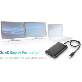 Adaptador USB-C i-Tec C31DUAL4KDP Thunderbolt 3