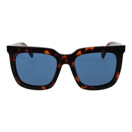 Emilio Pucci EP0201 52V Gafas de Sol Cuadradas para Mujer, Montura Plástico Habana Oscuro, Lente Azul 54mm