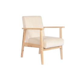 Sillon Sixties DKD Home Decor Beige Natural 68 x 81 x 63 cm