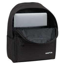 Safta Mochila Negra para Portátil 14,1 Pulgadas, Poliéster 600D. Para Niños y Jóvenes de 3 a 13 Años, Modelos Surtidos