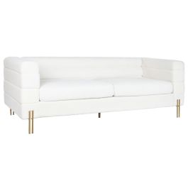 Sofa DKD Home Decor Blanco Dorado 85 x 73 x 205 cm