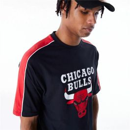 Camiseta de Manga Corta Hombre New Era NBA PANEL OS Chicago Bulls Negro
