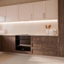 Emuca Lote de 5 tiradores para mueble Paiporta, L192mm, intereje 160mm, Zamak, Niquel Satinado