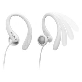 Philips Auriculares Deportivos con Micrófono, Blanco