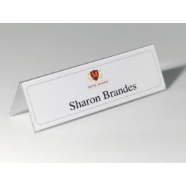 Durable 8053-19 Caja de 25 Portanombres Rígidos PVC 210x297mm para Conferencias y Seminarios