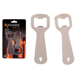 Kinvara Abrebotellas de metal, set 2 unidades, 18.5x11 cm, color plata (48 Unidades) Precio: 32.49999984. SKU: B1G7Z849B9