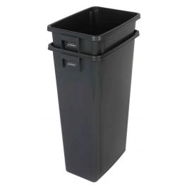 PROBBAX - PB-1090-GRY - Cubo de reciclaje sin tapa - 32 x 46 x 76,2 cm - 80 L - Gris