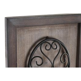 DKD Home Decor Decoracion Pared Cottage Marron Negro 4 x 99 x 24 cm (2 Unidades) Madera Metal