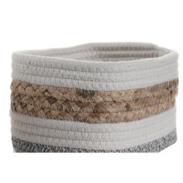 Cesta Basicos DKD Home Decor Blanco Natural 23 x 13 x 33 cm Set de 3 Cesta Basicos DKD Home Decor Blanco Natural 23 x 13 x 33 cm Set de 3