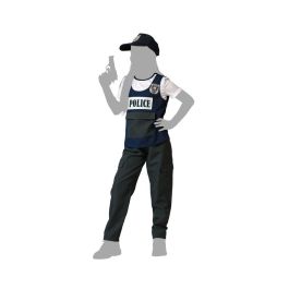 Disfraz Policia Chaleco Azul Niña Infantil 5-6 Años Disfraz Policia Chaleco Azul Niña Infantil 5-6 Años
