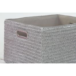 DKD Home Decor Cesta Basicos Set de 5 Rosa Plateado 36 x 50 x 44 cm