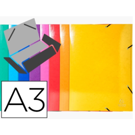 Exacompta Carpeta Iderama Gomas Cartón 600 gr Tres Solapas DIN A3 Colores Surtidos Precio: 73.78999991. SKU: B15H7SHYCD