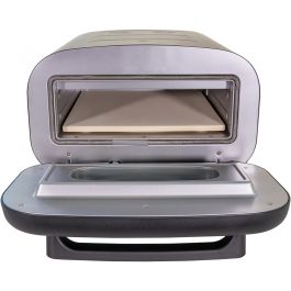 Unold 68806 Horno de Pizza Alfredo 1 Pizza 30cm Acero Inoxidable 1700W 450°C Digital con Temporizador