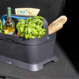 Rati V01762 Cesta de la compra para coche, antideslizante y segura, con adaptador de fijación, plástico reciclado y diseño moderno, Azul Rati V01762 Cesta de la compra para coche, antideslizante y segura, con adaptador de fijación, plástico reciclado y diseño moderno, Azul