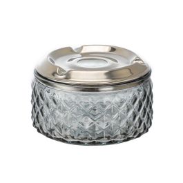 Inde Cenicero Agua Vidrio T/Acero 10.5 cm