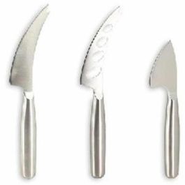 Menastyl Tabla de Cortar 5040079 MEN3256391023976 Rectangular Madera de Acacia con 3 Cuchillos para Queso de Acero Inoxidable