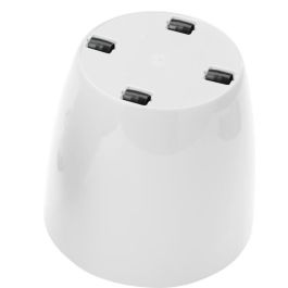 Maceta brillante - GARDEN ID - Blanco Brillante con ruedas - 30 x 27 cm - Aspecto cerámico - Impermeable - Fácil de mover Maceta brillante - GARDEN ID - Blanco Brillante con ruedas - 30 x 27 cm - Aspecto cerámico - Impermeable - Fácil de mover