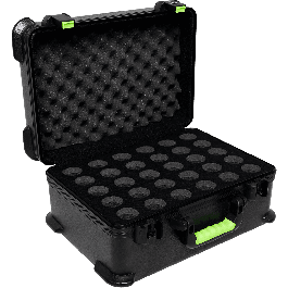 SBG Estuche de Transporte de Polietileno para 30 Micrófonos con Cierre TSA