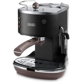 De'Longhi ECOV 310.BK Máquina de Café Espresso Icona Vintage 15 Bares, 1.4L, Vaporizador Ajustable, Caldera Acero Inoxidable, Negro Marrón