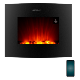 Chimenea Eléctrica Decorativa de Pared Cecotec Ready Warm 2650 Curved Flames Connected Negro 1000 - 2000 W Precio: 199.49999993. SKU: B1EZCKYZ49