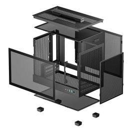 Deepcool Caja Ordenador Gaming CH160 Mini-ITX, ABS+SPCC+Cristal templado, Soporte para Mini-ITX, 3 Slots de expansión