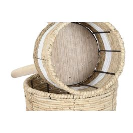 DKD Home Decor Macetero Urban Bicolor de Fibra 32 x 60 x 32 cm - Set de 3 Unidades Desmontable