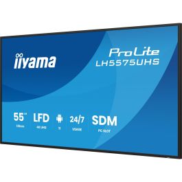 IIYAMA LH5575UHS-B2AG Pantalla plana 55" 4K Ultra HD LCD IPS 3xHDMI DP 2xUSB Wifi Android 11 para señalización digital 24/7