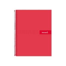 Cuaderno Espiral Liderpapel A4 Micro Crafty Tapa Forrada 120H 90 gr Cuadro 5 mm 5 Bandas 4 Colores Color Rojo