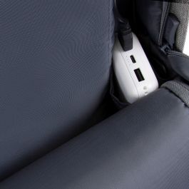 Rivacase 7567 Prater - Mochila para Portátil de hasta 17.3" Gris/Azul Marino, Resistente al Agua con Puerto USB