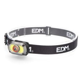 Edm Linterna Frontal LED de Aluminio Recargable USB-C, Luz Spot 500 Lúmenes (7W) y COB 200 Lúmenes (5W), IP44 con Múltiples Modos