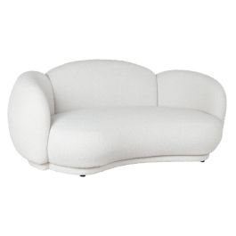 DKD Home Decor Sofá Moderno Blanco 195x103x74 cm Poliéster Nube Altura Asiento 39cm