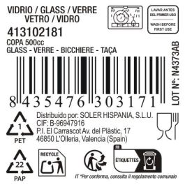 La Mediterranea Copa Auriss Tudela 500 cc Ø10x20 cm (16 Unidades)